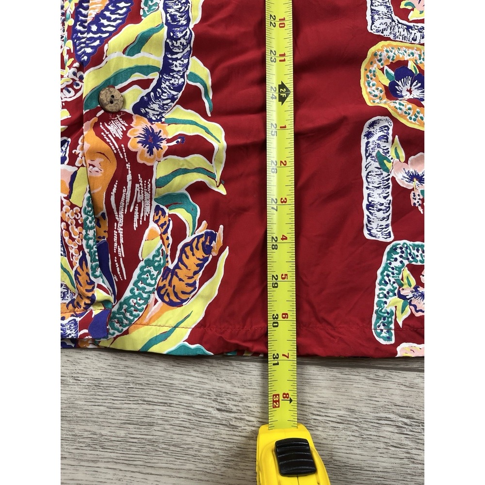 Kahala Hawaii Button Up Shirt Mens Size 2XL Aloha Floral Red Short Sleeve - Picture 7 of 12